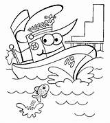 Coloring Pages Boats Ships Boat Transportation Momjunction Printable Preschool Vehicles Little Worksheets sketch template