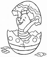 Easter Coloring Pages Pooh Winnie Egg Printable Piglets Kids sketch template
