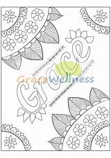 Coloring Words sketch template