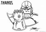 Thanos Infinity Gauntlet Coloring Pages Drawing Perez George Printable Kids Color Print sketch template