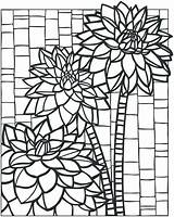 Mosaic Coloring Pages Patterns Drawing Adult Animal Printable Colouring Sheets Adults Print Flower Color Creative Books Book Pattern Drawings Dover sketch template