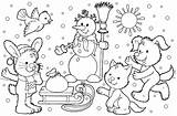 Winter Coloring Pages Animals Printable Kids Scene Snowman 7cb8 Animal Holiday Color Print Stock Sheets Sled Snow Worksheets Getcolorings Book sketch template