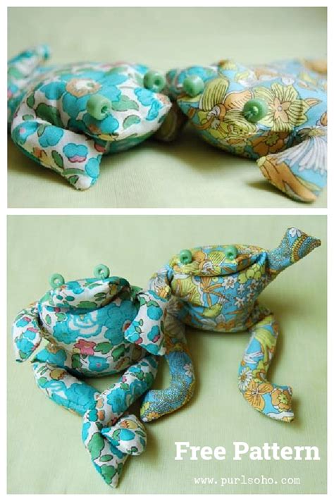 bean bag frog  sewing pattern toy start sewing
