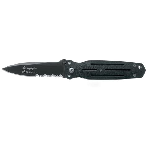 gerber mini covert black serrated folding knife  tactical knives  sportsmans guide