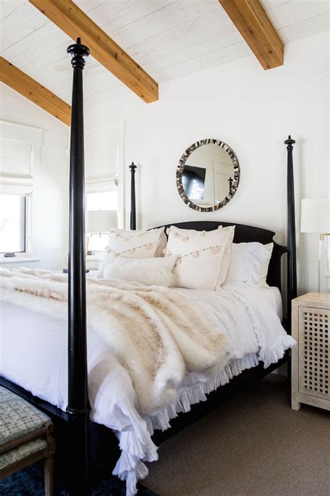 Heber House Project – Master Bedroom White Bed Frame Black Bed Frame