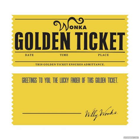 editable printable wonka golden ticket image  printablercom