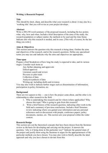 research project proposal templateformat