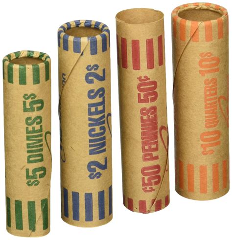 pre formed kraft paper coin wrapper roll money tube  sorting