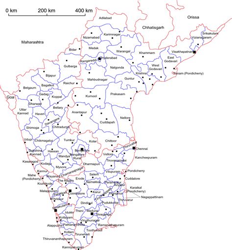 map south india