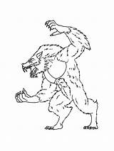 Werewolf sketch template