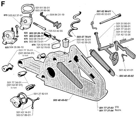 jonsered    chainsaw fuel tank spare parts diagram