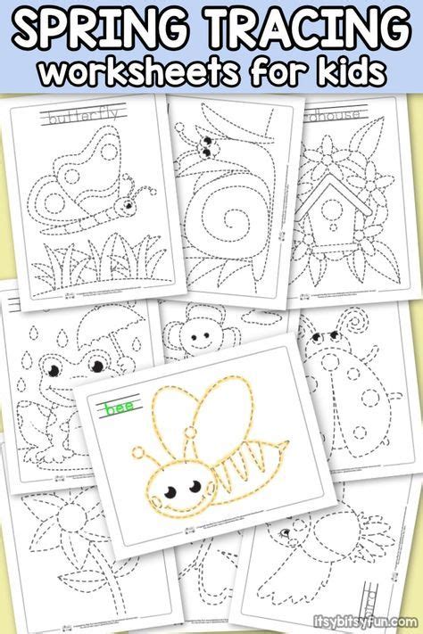 spring tracing worksheets spring worksheet tracing worksheets