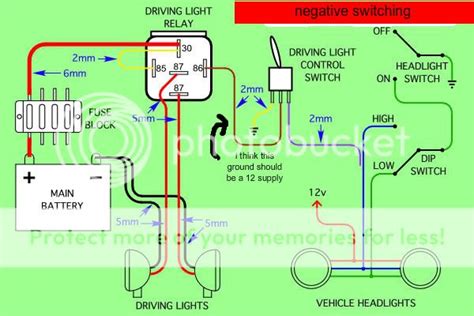 driving light wiring diagram  relay