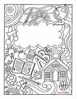 Cover Binder Coloring Printable Book Covers Color School Pages Templates Back Fun Club Colouring Caratulas Books Student Sheets Getcolorings Dibujos sketch template