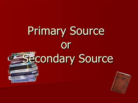 primary source  secondary