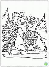 Coloring Yogi Bear Dinokids Book sketch template