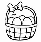 Easter Basket Coloring Egg Pages Drawing Draw Bucket Color Print Printable Picnic Drawings Clipart Netart Getcolorings Getdrawings Paintingvalley sketch template