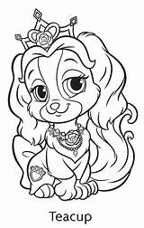 Coloring Pets Palace Pages Teacup Disney Princess Puppy Animal Dog Sheets Wondersofdisney Webs Search Google sketch template