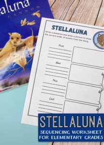 printable stellaluna sequencing worksheet