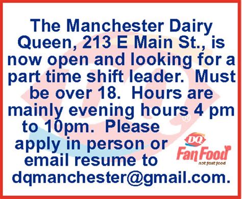 dairy queen  ad  manchester mirror
