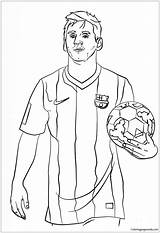 Messi Lionel Pages Coloring Color Online Print sketch template