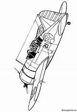 Kleurplaat Vliegtuigen F2a Buffalo Brewster Kleurplaten Tweede Wereldoorlog Corsair F4u Wwii Wo2 Flugzeugen Vought sketch template