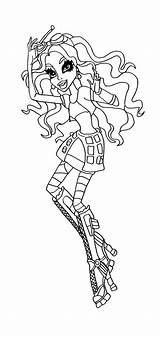 Coloring Monster High Steam Robecca Pages sketch template