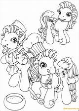 Pages Ponies Chefs Coloring Color Online sketch template