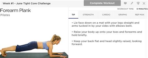 tight core challenge  fit widow core challenge core strength