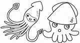 Squid Coloring Cute Cartoon Pages Undersea Realistic Themed sketch template