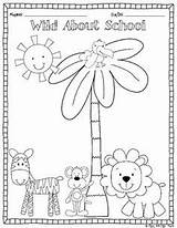 Coloring School First Pages Kindergarten Preschool Back Jungle Theme Color Writing Five Big Printable Activities Colors Sheets Welcome Classroom Drawing sketch template