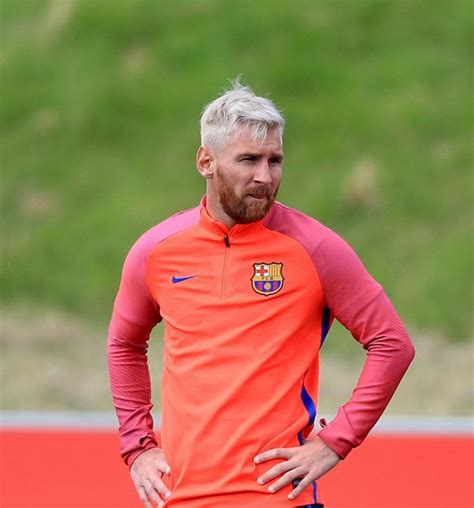 Lionel Messi Blonde Hairstyle 2016