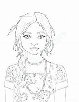 Coloring Indian Girl Pages Native American India Getcolorings Printable Color sketch template