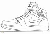 Coloring Nike Shoe Drawing Jordan Pages Shoes Drawings Printable Popular Paintingvalley sketch template