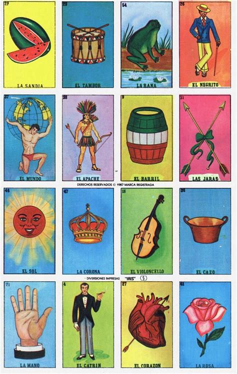 Loteria Mexican Bingo Cards Printable Loteria Cards