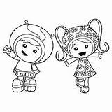 Umizoomi Coloring Team Pages Milli Geo Toddler sketch template