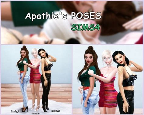 group pose pack  apathie sims  updates