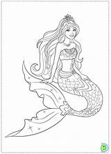 Coloring Mermaid Barbie Tale Pages Dinokids Print Kids Color Close Princess Frank Lisa sketch template