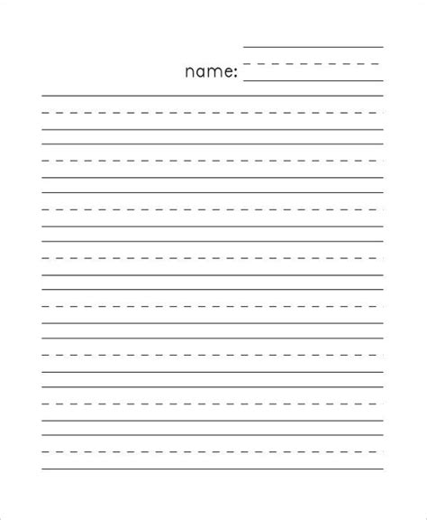 kindergarten lined writing paper lined handwriting paper lined writing