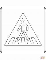 Coloring Pages Pedestrian Crossing Sign Germany sketch template