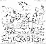 Garden Outline Coloring Bench Clipart Cherry Head Illustration Royalty Rf Bannykh Alex 2021 sketch template