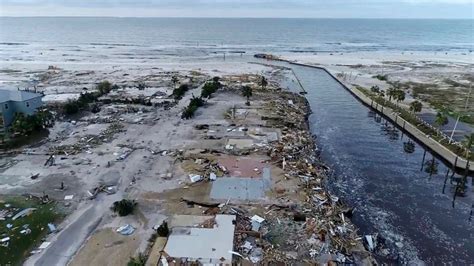 drone video devastation hurricane michael  mexico beach dronedj
