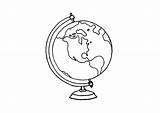 Globe Coloring sketch template