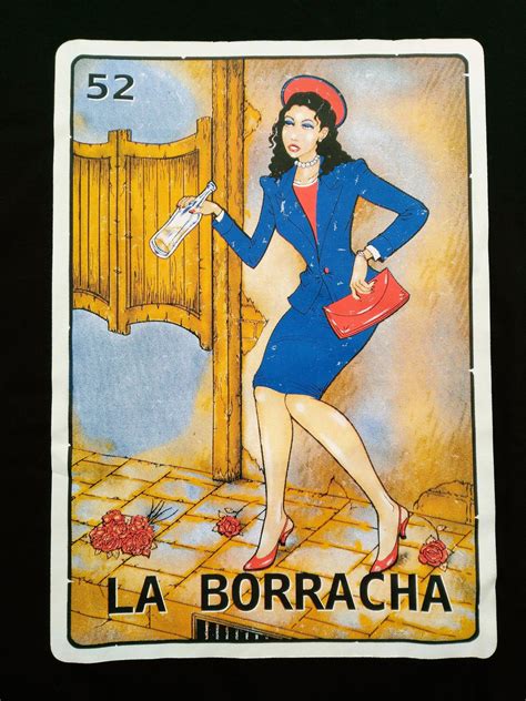 la borracha loteria shirt mexican bingo borracha drinking etsy