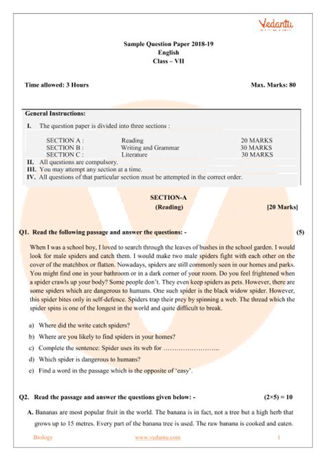 cbse sample paper  class  english  solutions mock paper