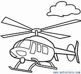 Helicopter Coloring Pages Sky Color Fly sketch template
