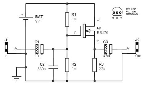 guitar preamp circuit based fet circuitszonecom