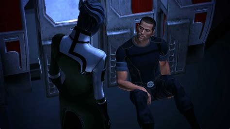 Mass Effect Liara And M Shep Romance 9 The First Kiss