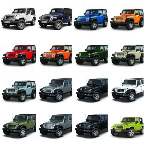 Jeep Wrangler Color Codes