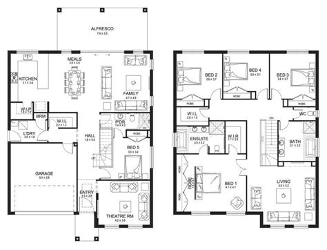beautiful  bedroom double storey house plan  home plans design